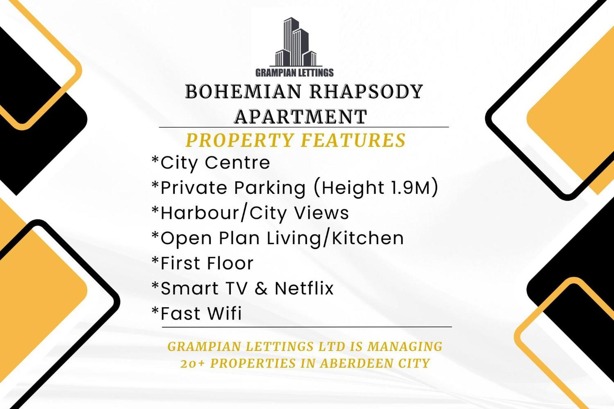 Bohemian Raphsody Apartment ✪ Grampian Lettings Ltd Aberdeen Bagian luar foto